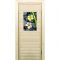 Дверь для бани со стеклом (40*60), "Орхидеи", 170х70см, коробка из осины