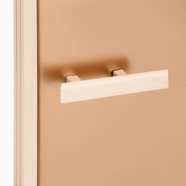 Дверь для бани и сауны "Бронза", размер коробки 180х70 см, матовая, липа