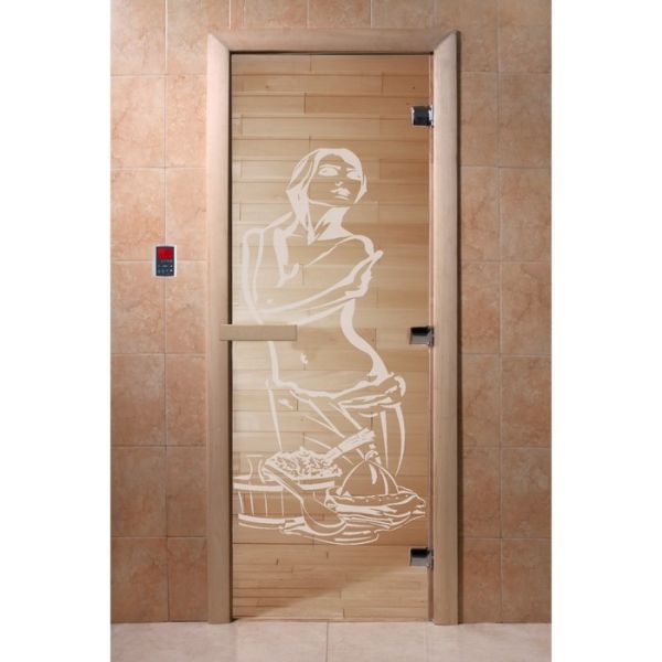 Дверь «Искушение», размер коробки 190 ? 70 см, левая, цвет прозрачный