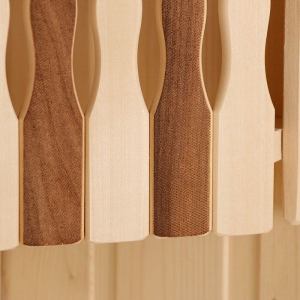 Абажур деревянный, угловой "Плоский Термо-5" 29,5х23х16 см