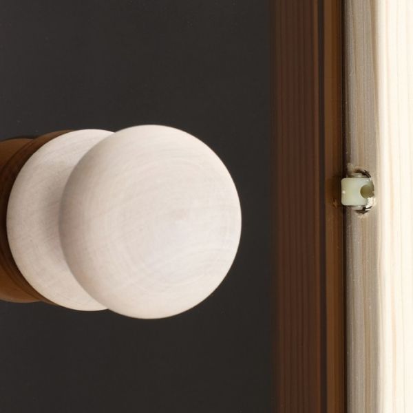 Дверь для бани «Банька», размер коробки 190 ? 70 см, правая, 6 мм, круглая ручка