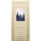 Дверь для бани со стеклом (40*60), "Зимний лес", 170х70см, коробка из осины Дверь для бани со стеклом (40*60), "Зимний лес", 170х70см, коробка из осины
