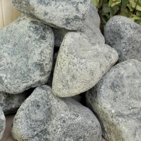Камень для бани "Габбро-диабаз" обвалованный, коробка 20кг, 70-120мм, "Добропаровъ"