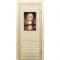 Дверь для бани со стеклом (40*60), "Луна", 170х70см, коробка из осины