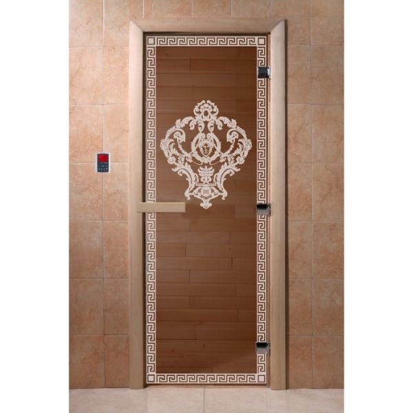 Дверь «Версаче», размер коробки 190 ? 70 см, правая, цвет бронза