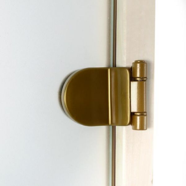 Дверь для бани и сауны «Сатин», размер коробки 190 ? 70 см, 2 петли, 6 мм