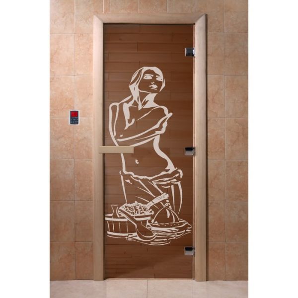 Дверь «Искушение», размер коробки 190 ? 70 см, правая, цвет бронза