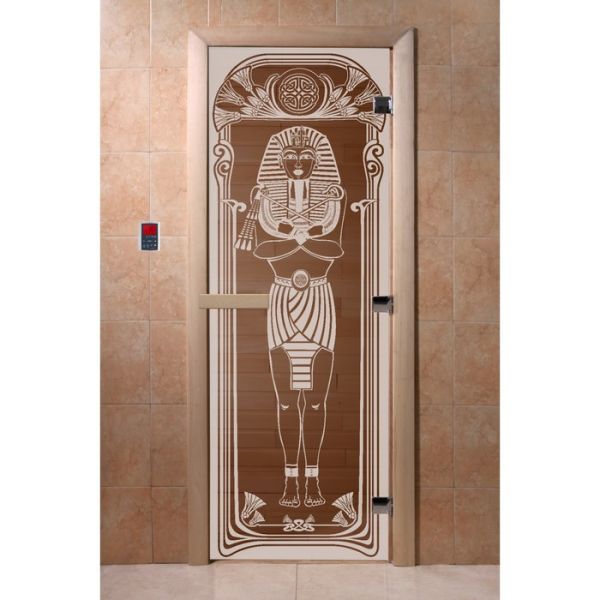 Дверь «Египет», размер коробки 190 ? 70 см, правая, цвет бронза