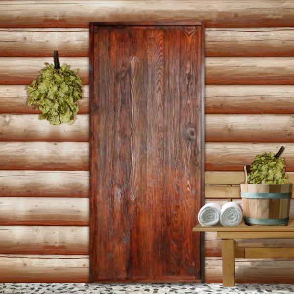 Дверь для бани "Классика", 170х80см, брашированная, морёная, лакированная, "Добропаровъ"