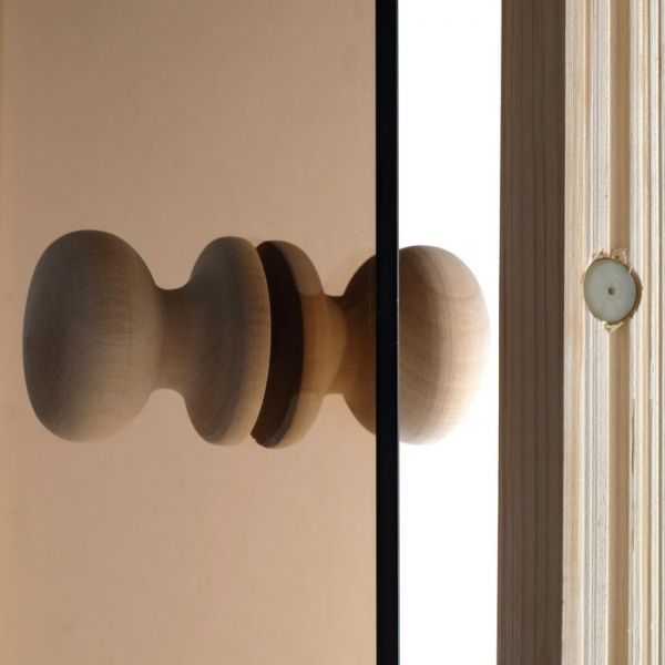 Дверь для бани и сауны, размер коробки 190 х 70 см, 6 мм, 2 петли, цвет бронза