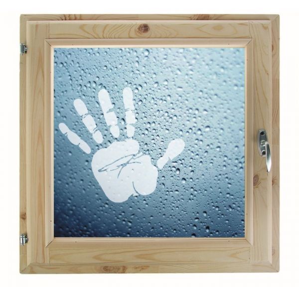 Окно, 40х60см, "Рука", однокамерный стеклопакет, с уплотнителем
