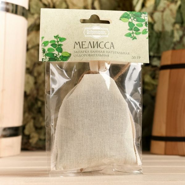 Запарка для бани натуральная "Мелисса" 30 гр Запарка для бани натуральная "Мелисса" 30 гр