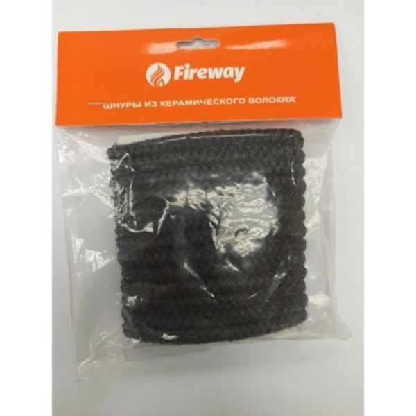 Шнур керамический Fireway для печей и каминов , d=8 мм, 3 метра, цвет чёрный Шнур керамический Fireway для печей и каминов , d=8 мм, 3 метра, цвет чёрный