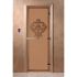Дверь «Версаче», размер коробки 200 ? 80 см, правая, цвет матовая бронза