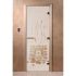 Дверь «Банька», размер коробки 200 ? 80 см, левая, цвет сатин