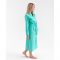 Халат вафельный женский удлинённый Экономь и Я размер 50-52, цвет салатовый, 100% хлопок, 200г/м2