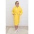 Халат для девочки, рост 146 см, лимонный, вафля
