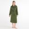 Халат вафельный женский удлинённый Экономь и Я размер 42-44, цвет хаки, 100% хлопок, 200г/м2