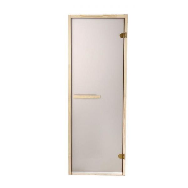 Дверь для бани и сауны «Бронза матовая», размер коробки 190 ? 70 см, 2 петли, 6 мм