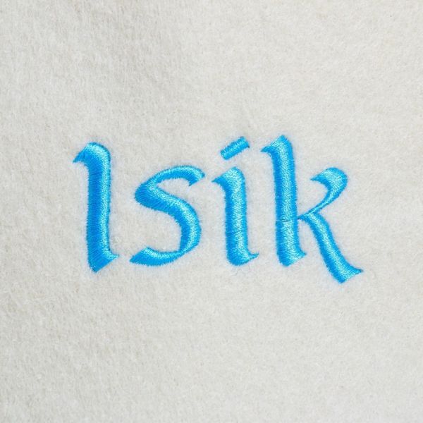 Шапка для бани с вышивкой "Isik"