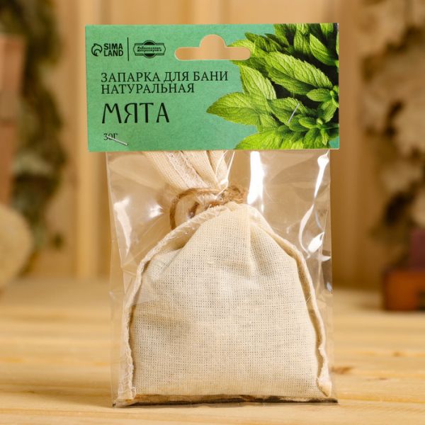 Запарка для бани натуральная "Мята" 30 гр Запарка для бани натуральная "Мята" 30 гр