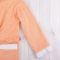 Халат женский, размер 44, белый/персиковый, махра