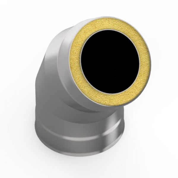 Сэндвич-отвод 135°, d 200 ? 280 мм, нерж/оцинк, 1.0 мм/0.5 мм