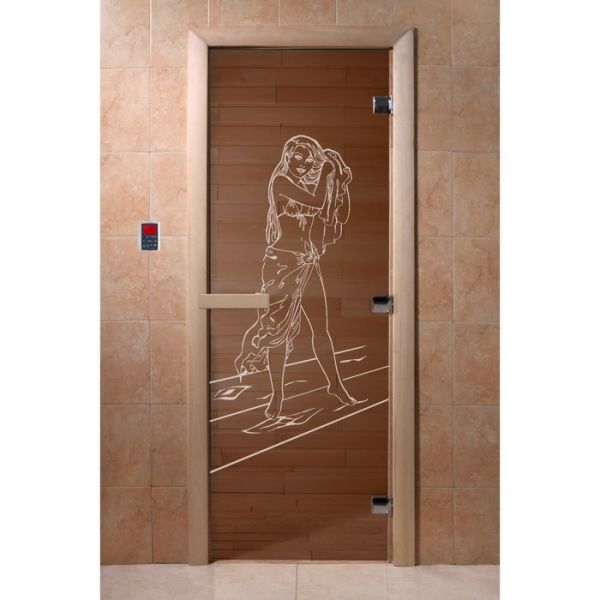 Дверь «Дженифер», размер коробки 190 ? 70 см, правая, цвет бронза