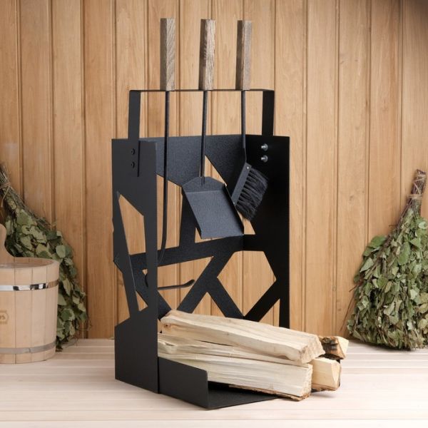 Дровница  "Prizma" 3 предмета 40х40х95 см