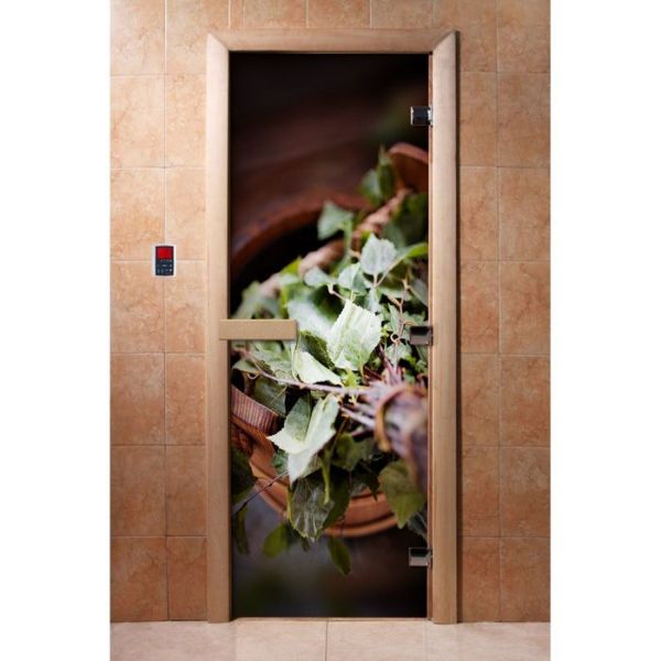 Дверь с фотопечатью, стекло 8 мм, размер коробки 190 ? 70 см, правая, цвет А008