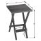 Табурет складной «Лаундж», 300?300?450 мм, цвет ДПК серый / каркас металл чёрный матовый