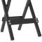 Табурет складной «Лаундж», 300?300?450 мм, цвет ДПК серый / каркас металл чёрный матовый