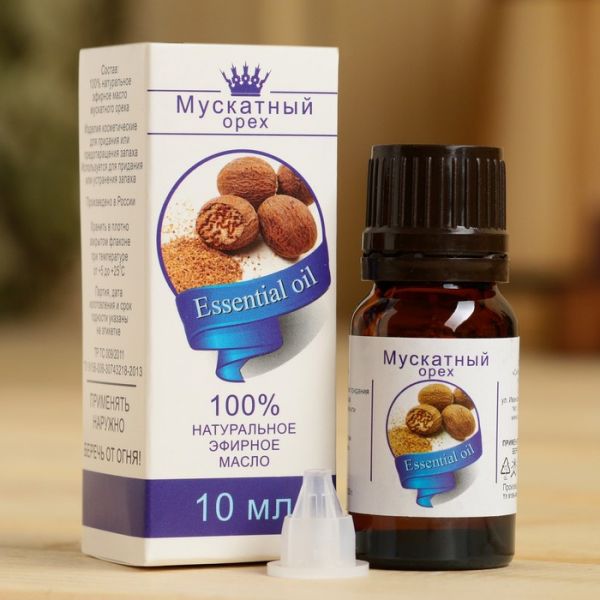 Эфирное масло "Мускатный орех", флакон-капельница, аннотация, 10 мл Эфирное масло "Мускатный орех", флакон-капельница, аннотация, 10 мл