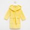 Халат махровый детский Экономь и Я, р-р 28, цвет светло-жёлтый, 100% хлопок 320 г/м2