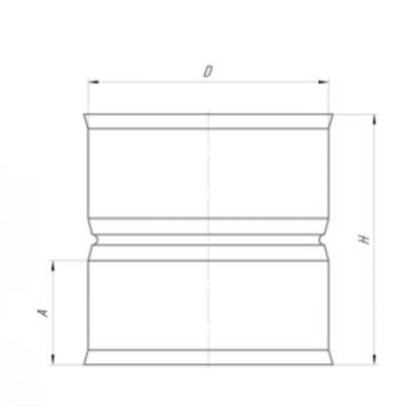 Адаптер, d 115 ? 115 мм, нержавейка 1.0 мм