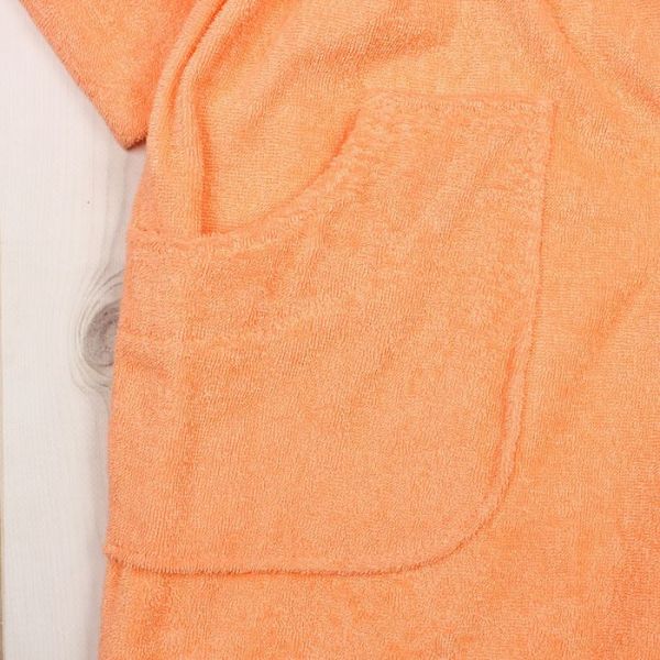 Халат женский шалька+кант, размер 44, персиковый, махра
