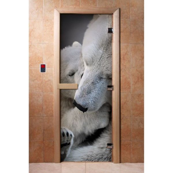 Дверь с фотопечатью, стекло 8 мм, размер коробки 190 ? 70 см, правая, цвет А066