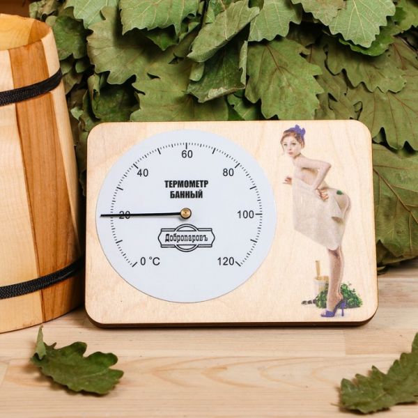 Термометр для бани  "Дамочка", 15,2х11см, "Добропаровъ"