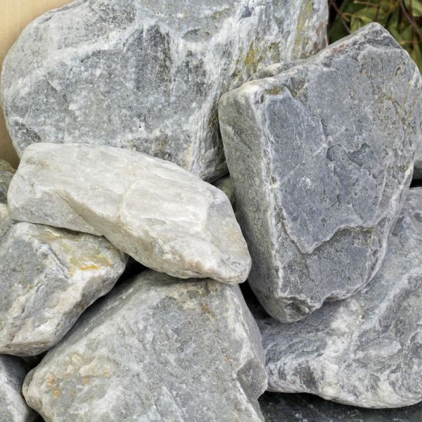 Камень для бани "Кварцит" обвалованный, коробка 20кг, фракция 70-120мм, "Добропаровъ"