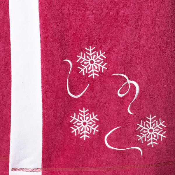 Комплект для сауны с вышив муж Дед Мороз (килт 80х150, вареж, шапка), махра 190г/м хл100%