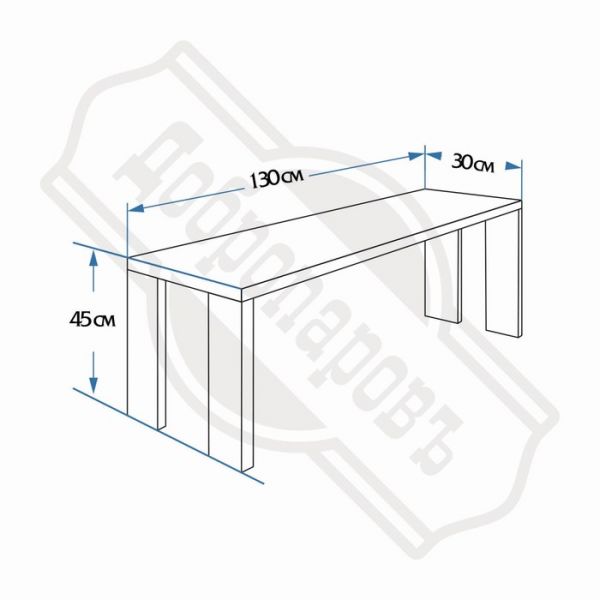 Лавка деревянная ХВОЯ 130х30х45 см