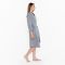 Халат вафельный женский Экономь и Я рукав 3/4, размер 54-56, серый, 100% хлопок, 200г/м2