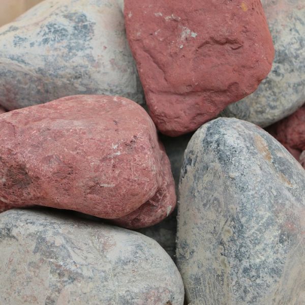 Камень для бани "Дуэт" яшма и серпентинит, 20 кг, обвалованный