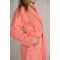 Халат женский, шалька, размер 56, коралл, махра