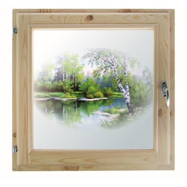 Окно, 40?60см, "Лесная сказка", однокамерный стеклопакет, с уплотнителем