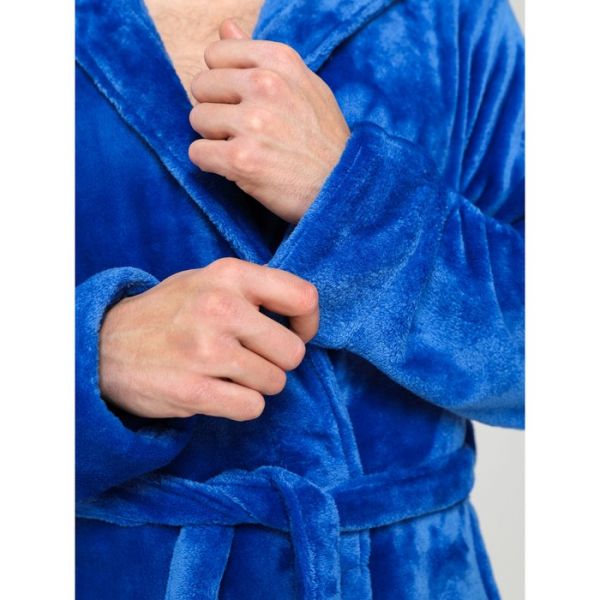 Халат мужской, размер 46, цвет синий