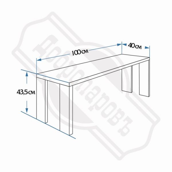 Лавка наличник, из липы, "Добропаровъ", 60?40?43,5см