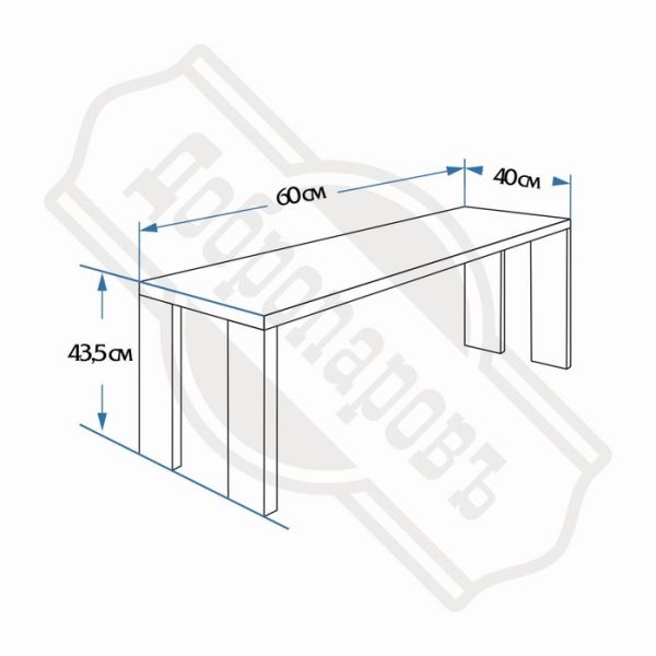 Лавка наличник, из липы, "Добропаровъ", 60?40?43,5см